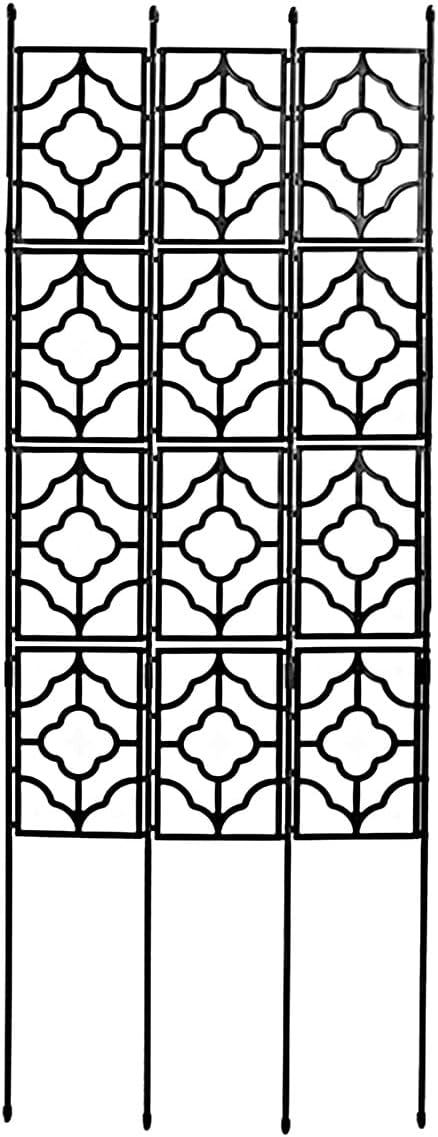 Outdoor Garden Trellis Plastic Coated Galvanized Fence Panel Durable Flowers Stands Support for Climbing Rose Vegetable Flower180cm
