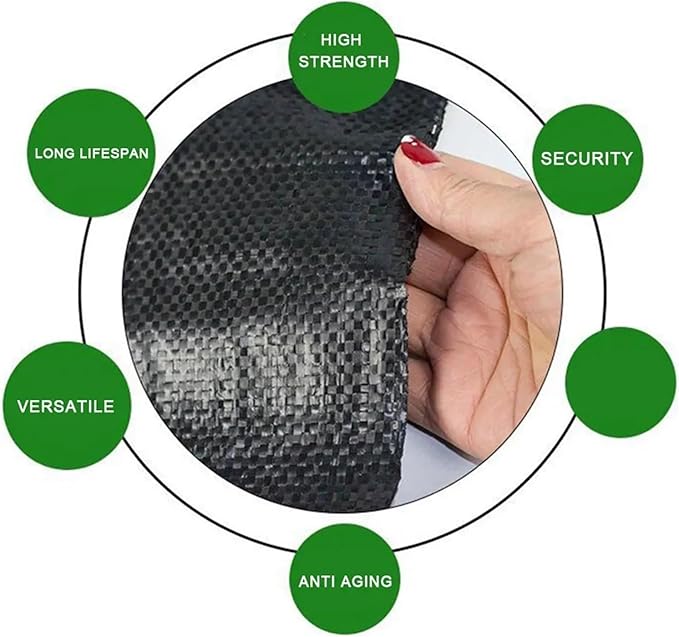 Weed Barrier Fabric PE Woven Weed Control Fabric for Plant Anti Grass Agricultural Mulch Cloth Greenhouse Weeding Mat Water Permeable for Gardening(39.3in x 16.4ft)