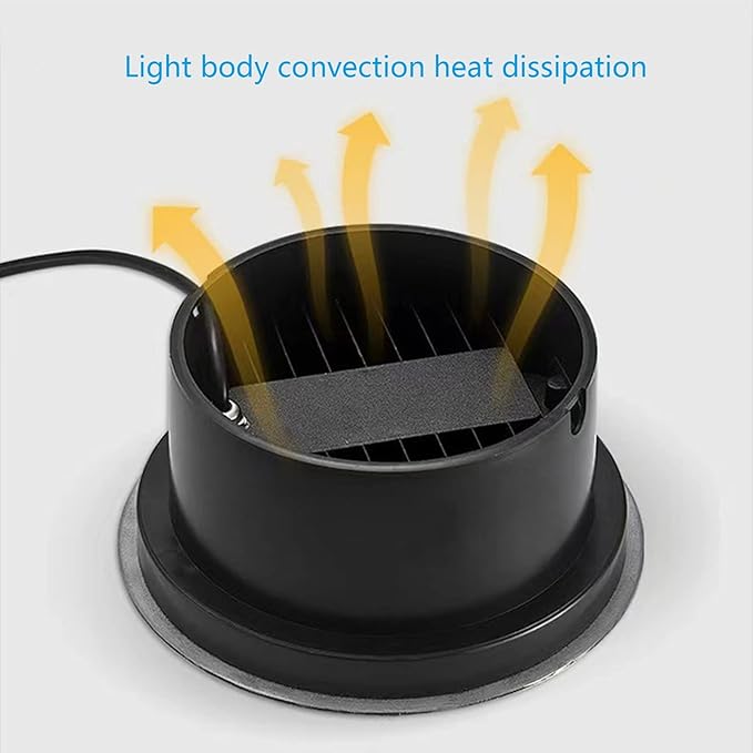 IP66 Waterproof Recessed Outdoor Ground Lights - 4 Pack Round Landscape Spotlights for Garden Pathway Deck and Step Lighting - AC85-265V Embedded Design (RGB 24W)