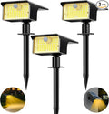 [3 Pack &amp 62LED]Solar Spot Lights Outdoor Motion Sensor 3 Modes Motion Sensor Outdoor Lights 2-in-1 Solar Landscape Spotlights LED Solar lights for Outside Yard Garden Wall Pathway WalkwayWarm W