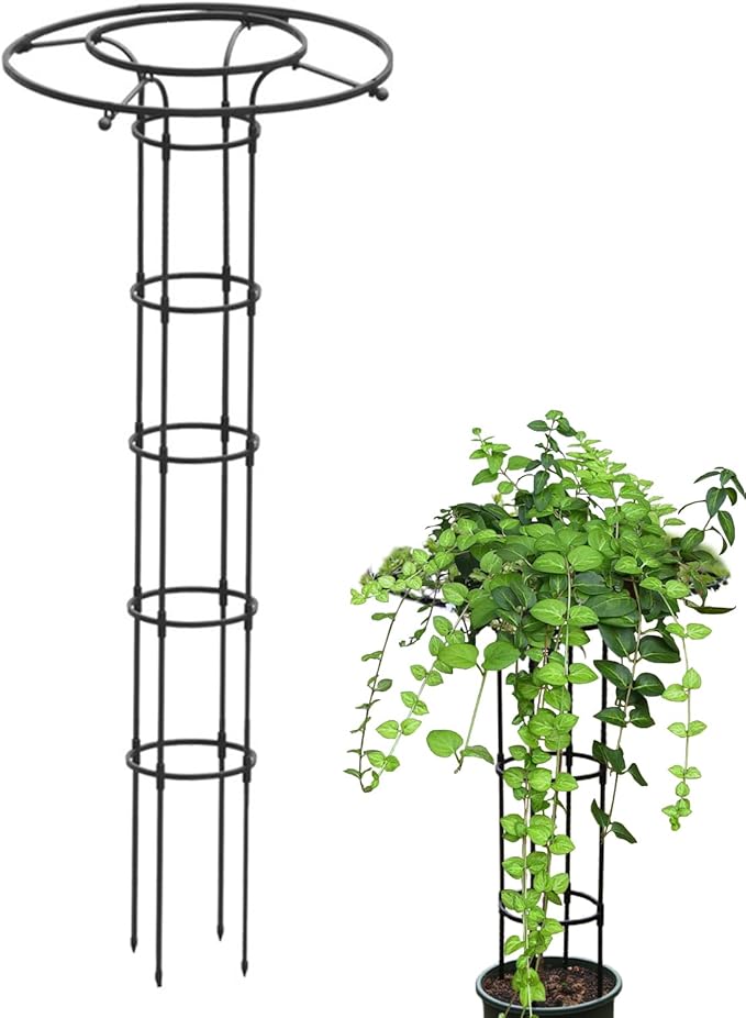 Umbrella Trellis TowerUmbrella Trellis Garden Rustproof Trellis Metal Vine Plant Support Trellis Vertical Umbrella Garden Trellis Tower for Potted Plant Support Decorative Vegetables Flowers Vine