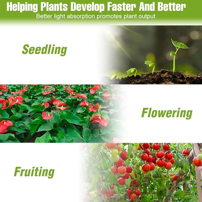 500W LED Full Spectrum Plant Lights AC110V UV IR Indoor Grow Fill Lamp Sunlike Veg/Bloom Modes Seeds Cultivation Lighting Red Blue Potted Flower Succulent Greenhouse Tent Hydroponic with Hook US Plug