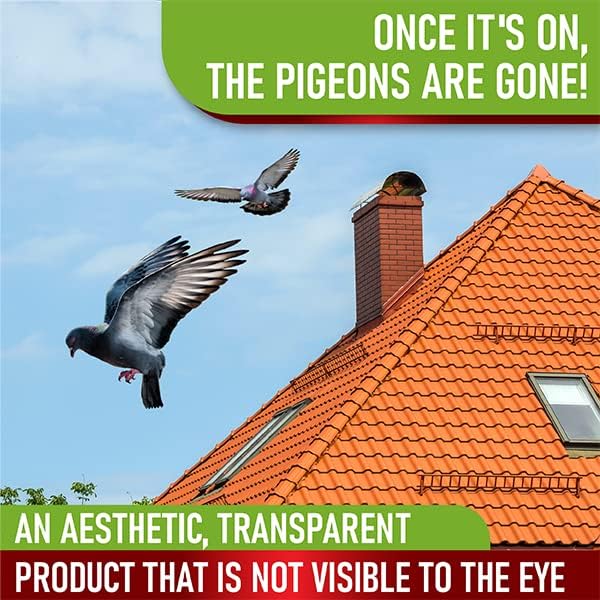 kit for Pigeon &amp Bird Control - Bird Trainer Solution for Keeping Birds Away from Rooftops Patios Windowsills Fences - Durable Shock Tape &amp Electronic Charger Kit- Spikes Alternative.