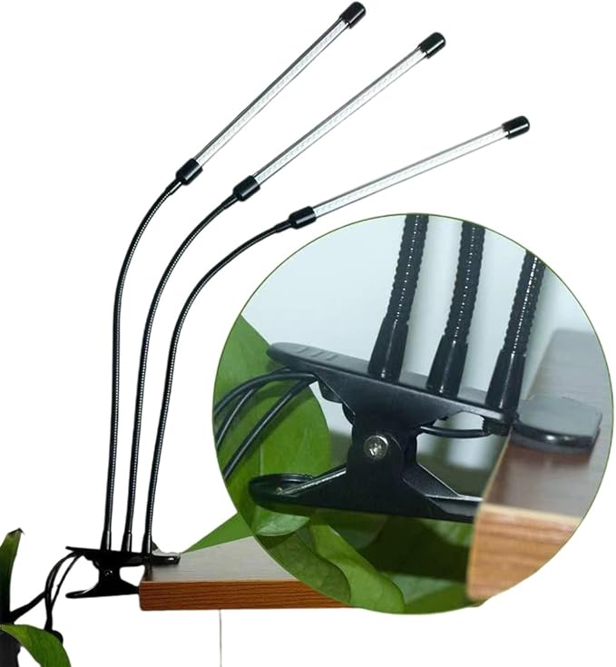 Professional Led Plant Growth Light Timer with 3/9/12 Hours USB Power Supply to Time Dimming 3-Segment Dimming Foldable Lamp Arm