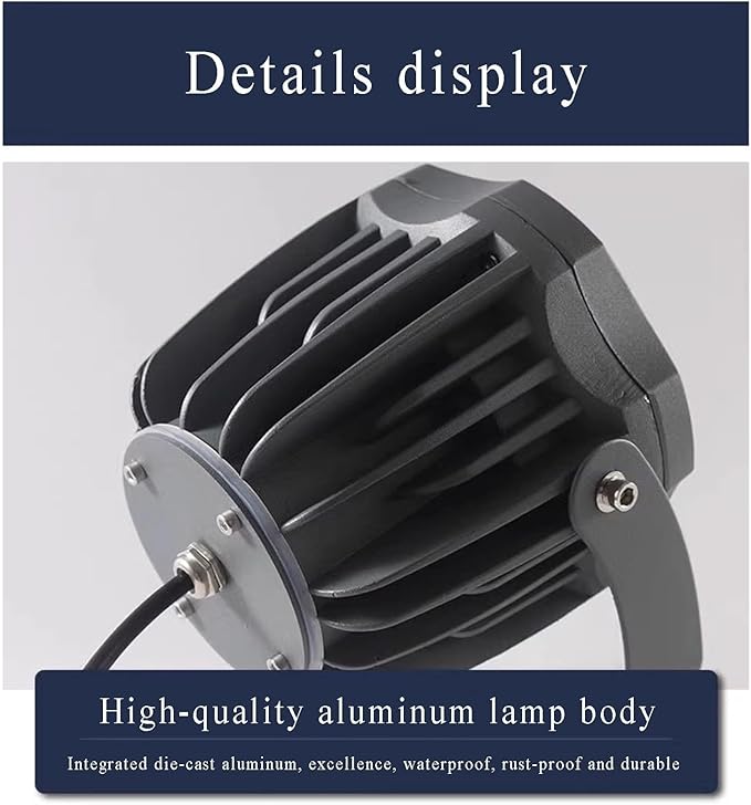 COB Floodlights - IP65 Outdoor Waterproof Spotlight COB Tree Lighting Lamp AC220V Rotation Landscape Spotlight LED Beam Lights for Villa Courtyard Lawn Lighting(Blue30W)
