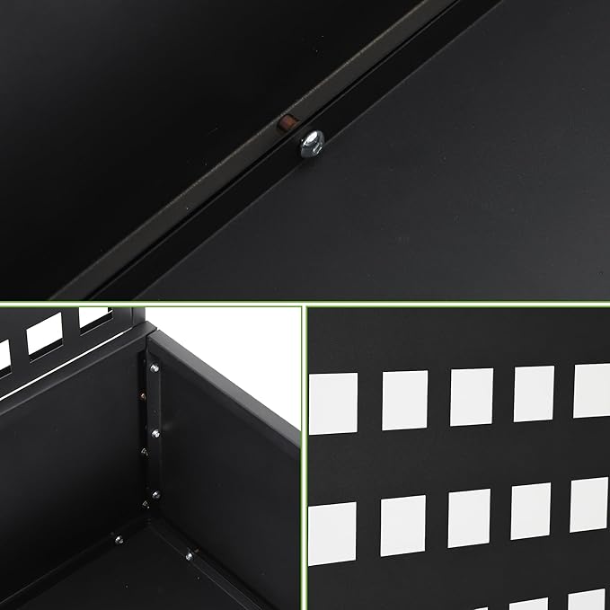 CABIHOME Steel Raised Garden Bed - Large Steel Planter Box Anti-Rust Metal Grow Box for Vegetables Patio Balcony Backyard