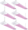 Sunco 6 Pack 2ft Grow Light LED 20W Full Spectrum For Seed Starting Seedling Indoor Plants Plug In Suspended Fixture Link Up To 8 Inline Switch ETL