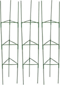 3 Sets Tomato Plant Support Brackets with 27 Triangular Stakes 27 Connecting Rods and 18 Clips Vegetable Trellis for Garden and Potted Climbing Plants Indoor and Outdoor