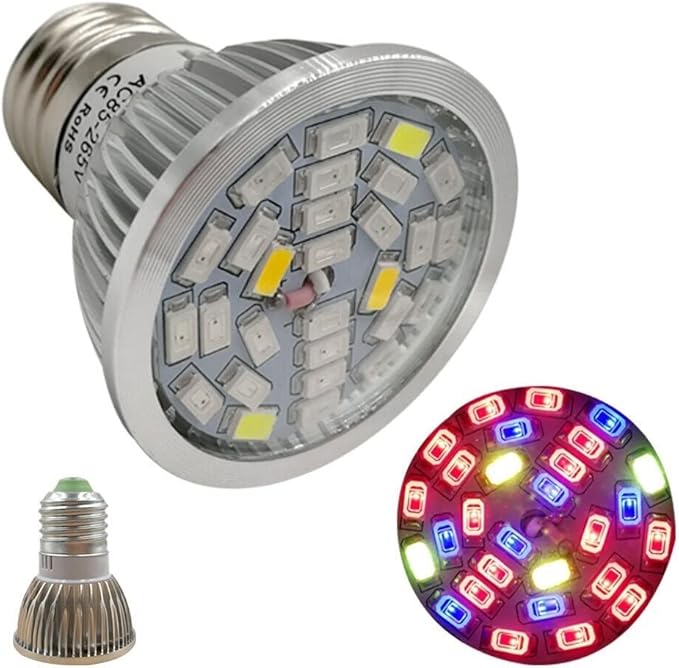 Fengyan Home Bulbs 5W AC85-265V E27 28LEDs Full Spectrum Grow Light Led Grow Lamp Hydroponic Systems Best for Medicinal Plants Growth Flowering 10 PCS / Pack Household Lamp ( Emitting Color : Blue )