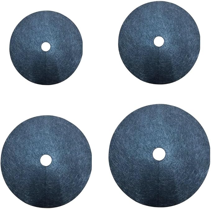 12pcs Tree Protection Weed Mats for Tree Plant Covering Ring Garden Weeding Tool (Size : Black 15cm)