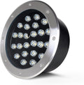 LED Landscape Lights Outdoor Ground Light AC85-265V IP66 Waterproof Recessed Underground Light for Park Bridge Garden Path Walkway Buried Lights(White24W)