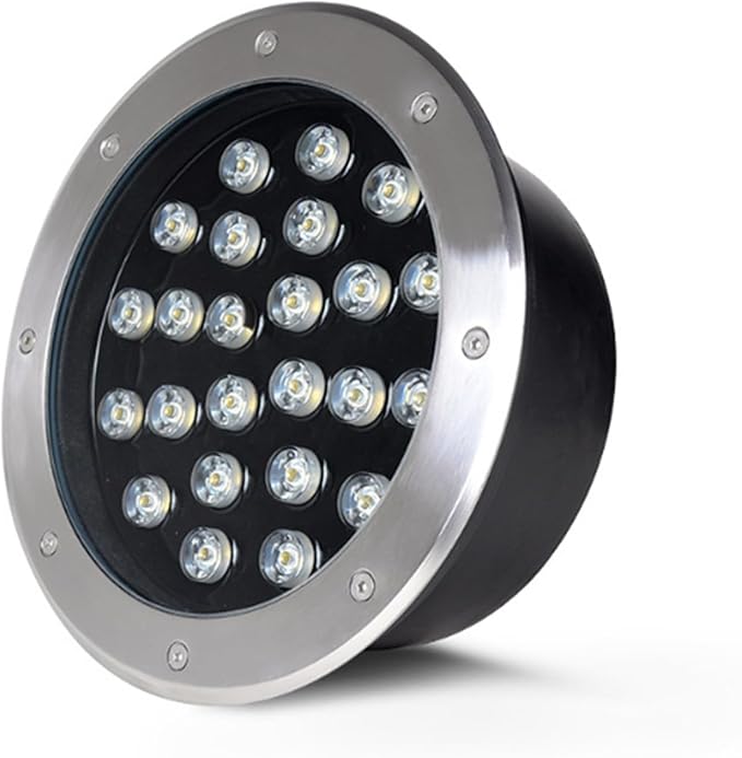 LED Landscape Lights Outdoor Ground Light AC85-265V IP66 Waterproof Recessed Underground Light for Park Bridge Garden Path Walkway Buried Lights(White24W)