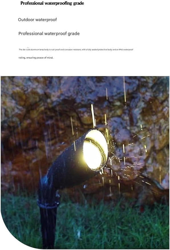 Building Exterior Wall Projector Light Ground-Mounted Insert LED Beam Narrow Spotlights IP66 WaterproofCOB Aluminum Spot Light for House Tree Garden Yard Uplighting(B-White)