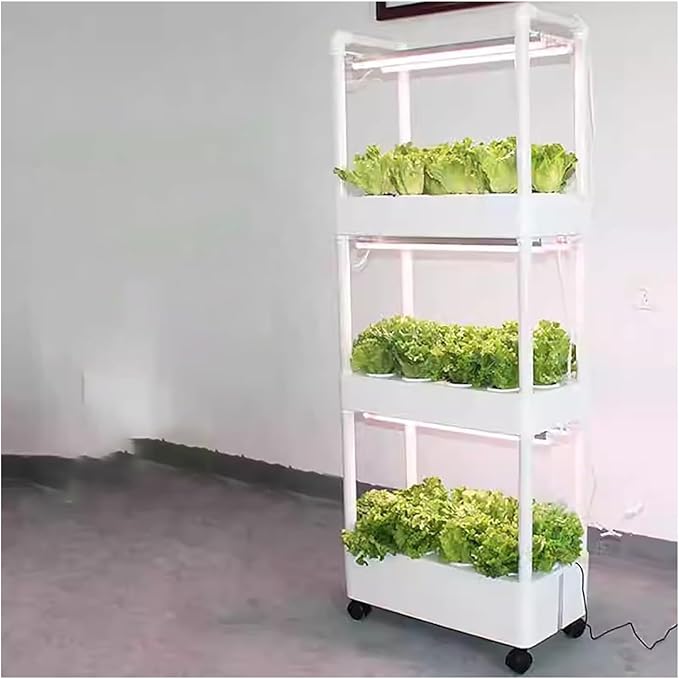 Indoor Hydroponics System Indoor Garden Hydroponic Growing Kits &amp SystemsHydroponics Tower with LED Grow LightIndoor Garden Hydroponic Growing System wyqdp240305(Color:Size:Three Layer)