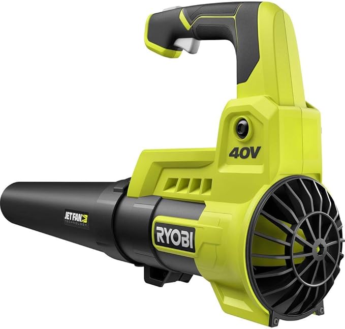 RYOBI 110 MPH 525 CFM 40-Volt Lithium-Ion Cordless Jet Fan Leaf Blower (Battery &amp Charger Not Included Bare Tool Only)