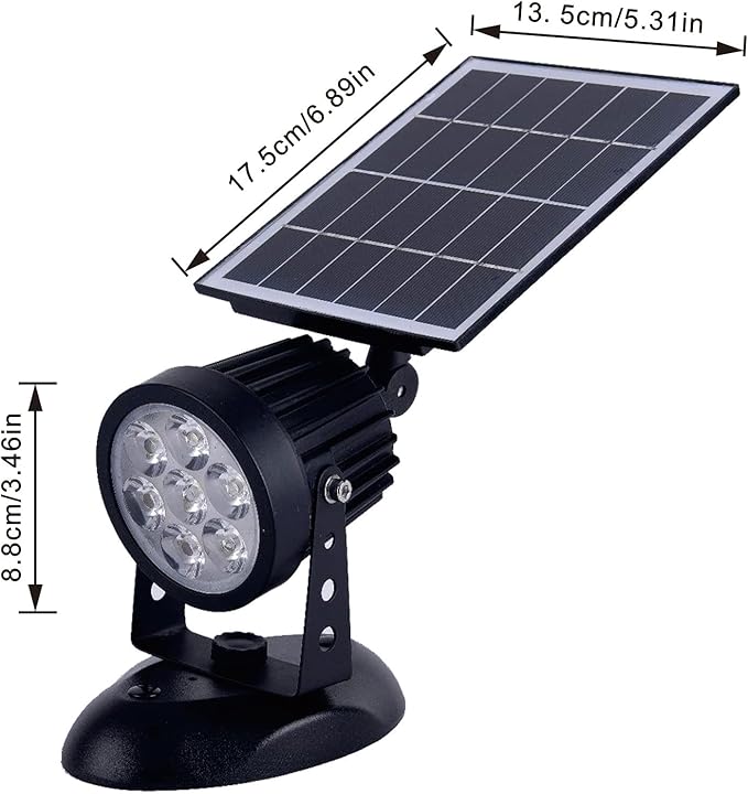 Outdoor LED Spotlight Waterproof Solar Spot Lights Bright Flag Light Landscape Automatic Mini Lawn Lamp 4.4W Graden Lights Lawn Decorative Lamp Courtyard Front Yard Warm White