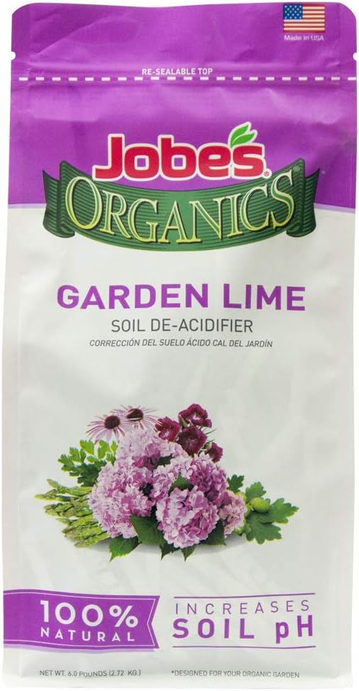 Jobe's 6 lb Lime Soil De-Acidifier and Burpee 3 lb Blood Meal Fertilizer Bundle for Soil Health Improvement