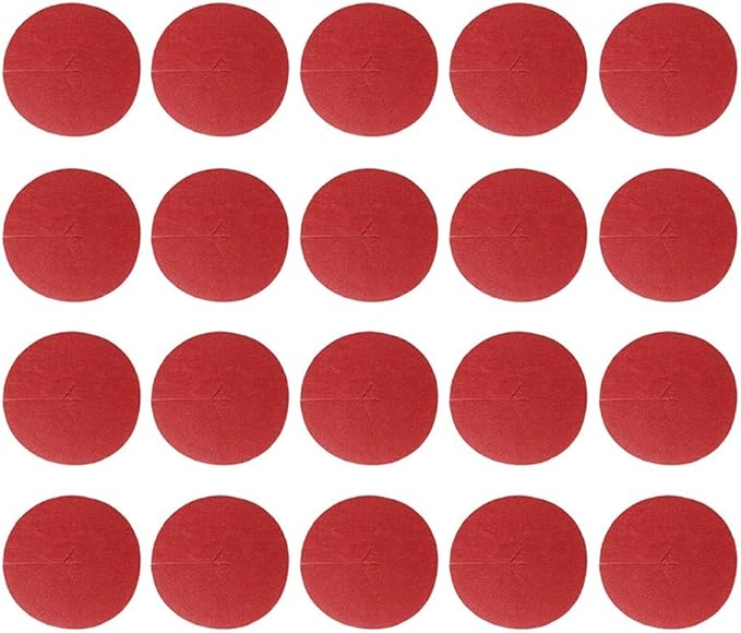 20pcs Cover Weed Control Indoor Mat Multifunctional Tree Mulch Ring Non Woven Fabric for Outdoor Degradable Reusable Root Protection (Color : Red)