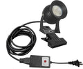 Kiven IP65 Waterproof LED Landscape Clamp Light Black Decorative Spotlight Lamp with Plug-in Cord and Timer for Indoor Outdoor Yard Step Statue Mini LED Lawn Light (7W Warm White)