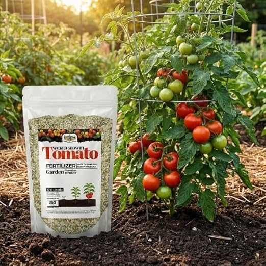 Old Cobblers Farm™ Wicked Growth Tomato Fertilizer– Prevents Blossom End Rot Boosts Fruit Flavor &amp Yield Plant Food for Heirloom Cherry &amp Beefsteak Tomatoes (5/10/15/20lbs)(15 lbs)