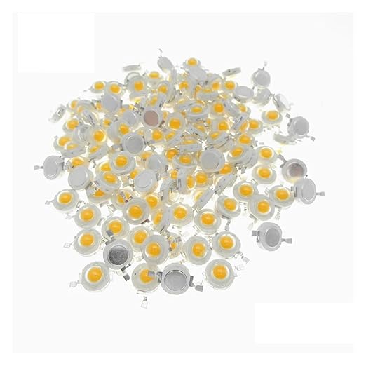 10pcs 1W 3W LED COB Lamp Chips 33mil 45mil Epistar Warm White Cool White Red Green Blue Yellow Grow led Diodes for Spotlight(White Full Spectrum1W 33mil)