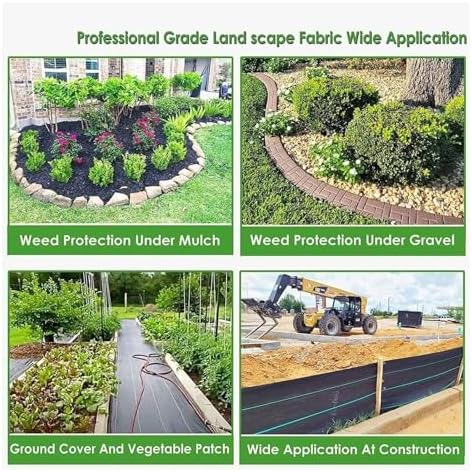 Weed Control Fabric - Heavy-Duty Garden Landscaping Membrane for Effective Weed Prevention Durable Ground Cover for Gardening and Farming (0.9m x 60m)