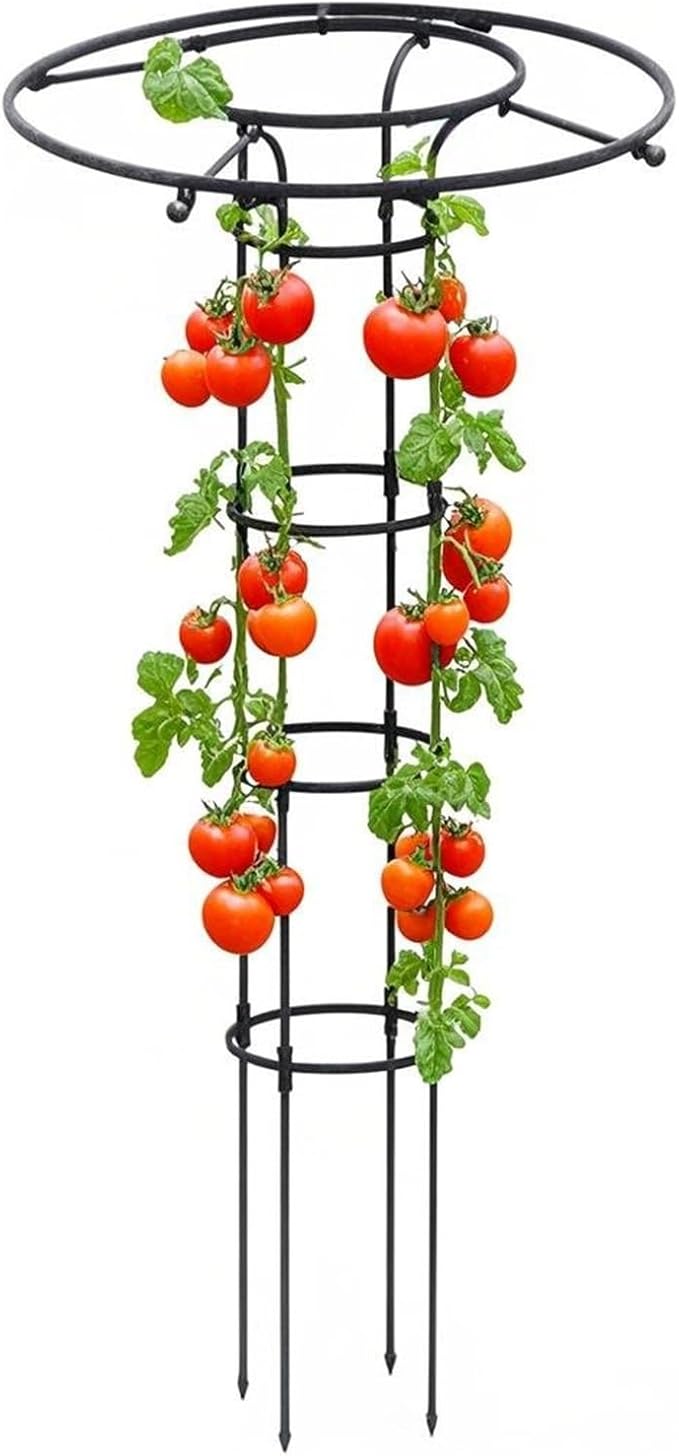 Outdoor Garden Trellis for Climbing Plants and Flowers Indoor Tower Frame Easy to Assemble Rustproof Garden Obelisk Trellis for Backyard Patio 110cm 145cm 180cm 215cm(Black7.1ft)