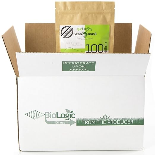 BioLogic's Scanmask Beneficial Nematodes Steinernema feltiae Sf Nematodes for Natural Insect Pest Control (100 Million with Applicator)