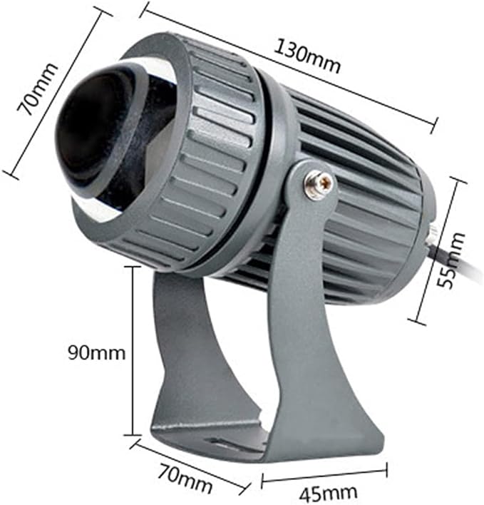 LED Beam Spotlight - Adjustable Beam Angle Lighting 10W Narrow Beam Floodlight Outdoor Rotating Landscape Light IP65 Waterproof Lighting Building Night ScenRed 10W(12V)