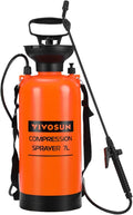 VIVOSUN 1.85-Gallon Pump Pressure Sprayer Pressurized Lawn &amp Garden Water Spray Bottle with Adjustable Shoulder Strap for Spraying Plants Garden Watering and Household Cleaning