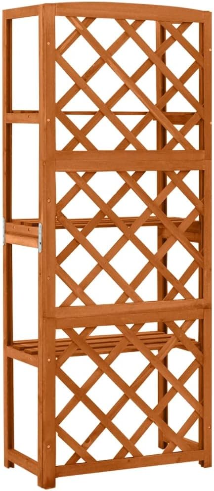 Trellis with ShelvesGarden TrellisesPlant Standsfor Various Climbing PlantsOutdoorGardenLawn BackyardPatio21.6x11.8x55.1 Solid Fir Wood
