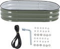 Fabater Raised Garden Bed Kit Oval Raised Planter Bed Open Base for Vegetables Easy Installation for Home School Garden Hotel (Light Green)
