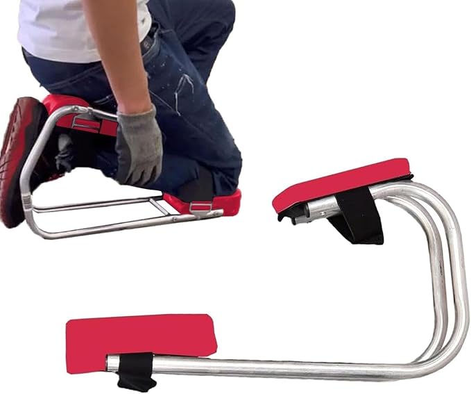 Knee Seat for Gardening Gardening Knee Pads Kneeling Stool Strap on Kneeling Device Knee Seat Leg Brace Garden Kneeler Labor-Saving Tools for Gardening(Red)