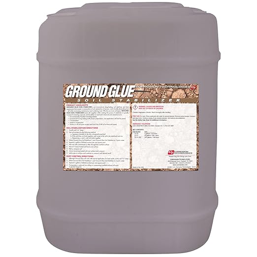 Corrosion Technologies Ground Glue Soil Stabilizer Dirt Road and Dirt Surface stabilizer and Erosion Control 5 Gallon (Treats 360 sq. ft.)