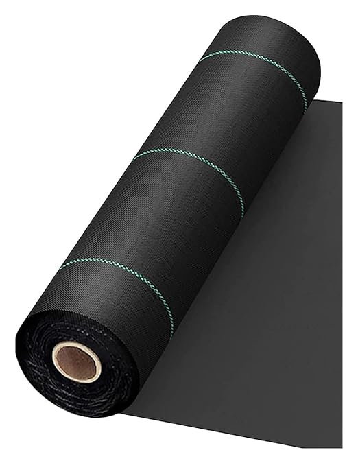 Driveway Fabric Weed Barrier Fabric Weed Control Film Outdoor Membrane Gardening Mat Ground Cover(1.22x152m/4x500ft)