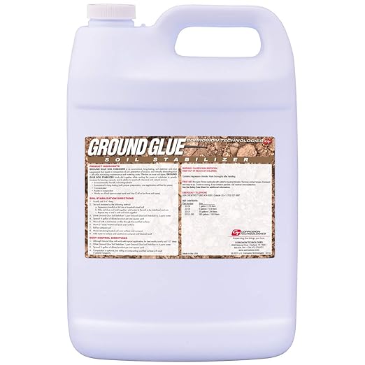 Corrosion Technologies Ground Glue Soil Stabilizer Dirt Road and Dirt Surface stabilizer and Erosion Control 1 Gallon (Treats 72 sq. ft.)