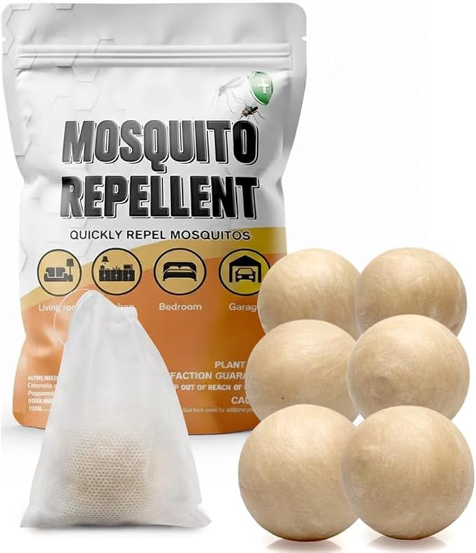 Mosquito Repellent Outdoor Patio Indoor Mosquito Repellent Balls Mosquito Control for Yard Keep Mosquito Away for Travel Natural Mosquitoes Deterrent for Room Outdoor Mosquito Repellant -8P