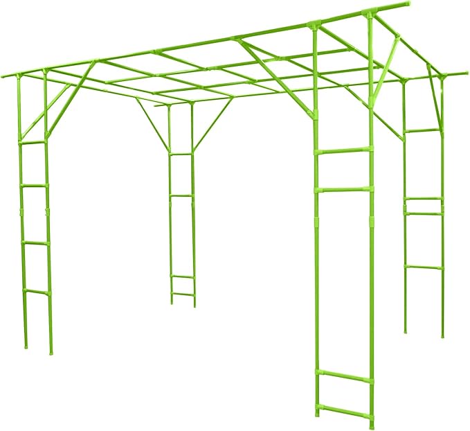 Large Grape Vine Trellis Garden Arch Trellis Large Grape Vine Support Arch Arbor Used for Outdoor Climbing of Plants (Green)
