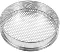 Healifty Stainless Steel Soil Sifter Round Mesh Garden Sieve for Soil Grading and Filtering Practical Kitchen and Outdoor with Fine Texture and Stackable Design