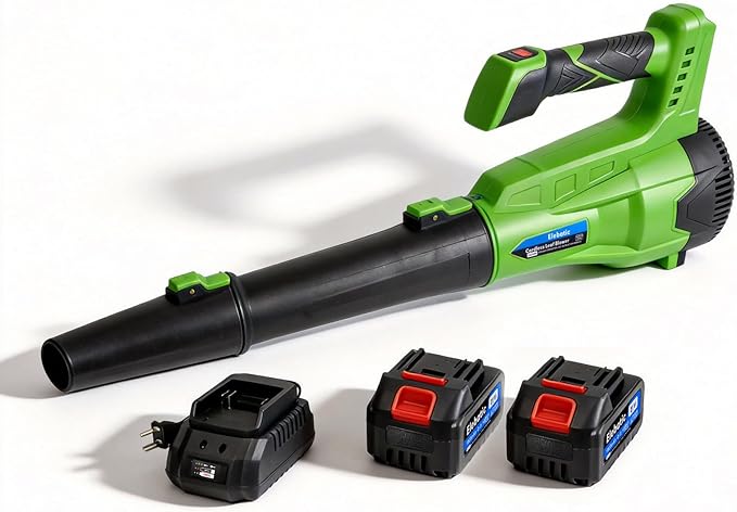 Electric Leaf Blower Cordless with Battery and Charger 690 CFM/190 MPH/28000 RPM Brushless Hand Held Blower with 6-Speed Modes Lightweight Blowers for Lawn Care Leaves Dust or Snow