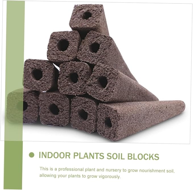 BESPORTBLE 100pcs Indoor Plants Soil Blocks Potting Soil Blocks for Transplantation