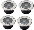 4PCS 3W Outdoor Spotlight - Underground Light LED Ultra-Thin Recessed Patio Floor Light IP67 Waterproof Landscape Lights Built-in Floor Lamp/for Outdoor/Sidewalk/GardeGreen-12V