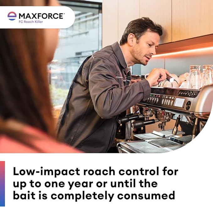 Maxforce FC Select Roach Gel Bait 4 x 30 gram reservoirs | Convenient Cockroach Bait Gel Syringe | Indoor Crack and Crevice Control | Effective on German American and Other Roaches