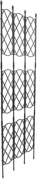 Steel Garden Trellis for Climbing Plants Outdoor Vine Plant Support Rack Adjustable 46.5-135cm Metal Climbing Holder for Patio and Garden