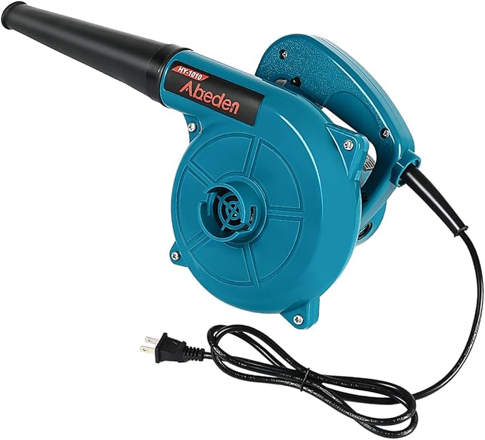 Corded Electric Leaf Blower2 in 1 Small Handheld Lightweight Sweeper/Vacuum110V 400W Portbale Blower for Leaf/Snow/Dust Blowing (Blue)
