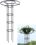 Vertical Umbrella Trellis for Climbing Plants and Flowers Rustproof Vertical Garden Trellis Wisteria Trellis Outdoor Flower Support Cage Climbing Stand Rack for Vines Rose(Black90CM/35.4in)