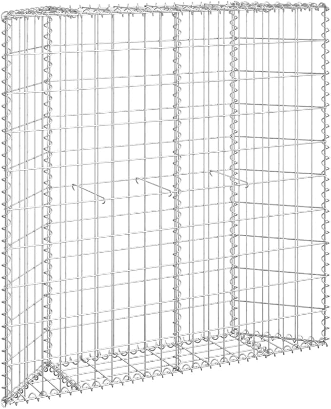Trapezium Gabion Raised BedOutdoor Garden GabionsStone BasketsPlanters Raised Vegetable BedsGarden DecorationGalvanized Steel 39.4x7.9x39.4