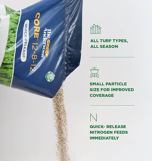 The Andersons Core 12-8-12 Professional-Grade Quick-Release Lawn Fertilizer - 18 lbs. Covers up to 5000 sqft.