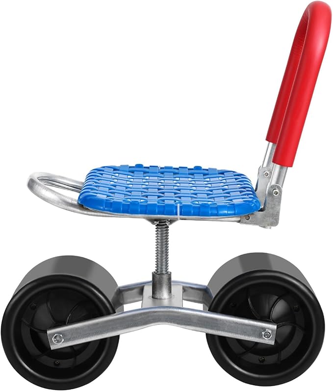 Height Adjustable Swivel Garden Stool with Wheels Portable Folding Gardening Chair for Compact Design for Outdoor Use Gardening Tool for Comfort and Convenience