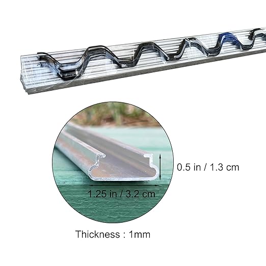 6.6 Ft Wiggle Wire and U-Channel for Greenhouse PVC Coated Spring Wire &amp Aluminum Lock Channel Bundle 10 Sets for Secure Poly Film or Shade Cloth Attachment